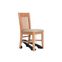 Living Made EZ LMZ-70-5056 Dining Chair with Mobility Assist Lever, Wood Frame, Coffee Cream, 18 Inch Width