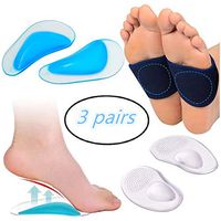 Corrected Adhesive Insole for Foot Alignment, Arched Support Sleeve, Compression Support Sleeve, Flat Foot Forefoot pad, Plantar Fasciitis, Flat Foot (3 Pairs)
