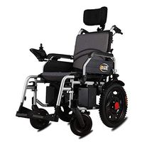 ZXOIHH Heavy Duty Electric Wheelchair with Headrest, Foldable and Lightweight Powered Wheelchair,Seat Width: 46Cm,360° Joystick, Weight Capacity 120KG