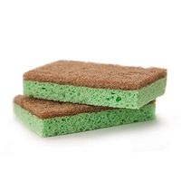 MartiniSPA Non-Scratch Kitchen Sponges - Eco-Friendly, Multi-Surface Scrub Sponge - Dual Sided, Natural Cellulose, w/Gentle Sisal for Cleaning & Dishes - Plant Based, Biodegradable - 1 Pack, 12 Units