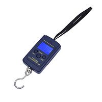 Feccile Backlight/Not Backlight 40kg Digital Scale Portable Hanging Hook Scale with Hoisting Rope Spring for Home Farm Hunting Outdoor Heavy Luggage (Blue, Not Backlight)