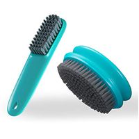 Scrubbing Brush 2 Pack Household Laundry Scrub Brush for Clothes Shoes Sneaker Portable Soft Plastic Cleaning Washing Brush with Comfortable Grip