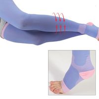 Sleeping Leggings L/XL Reduce Varicose Spider Vein Thigh High Light Compression