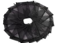100Pcs 5X7 Inches Sheer Drawstring Organza Jewelry Pouches Wedding Party Christmas Favor Gift Bags (Black)
