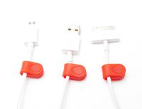 MOS Magnetic Cable Tie 3-pack, Red, Replacements for use with MOS organizer