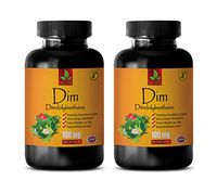 Estrogen Weight Management - DIINDOLYLMETHANE DIM 100MG - Proprietary Absorption Complex - dim Testosterone Booster - 2 Bottles 180 Capsules