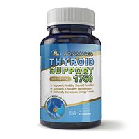 Advanced Thyroid Support Complex with Iodine 1750 mg - Helps Support Healthy Weight Loss, Metabolism, Energy Levels - 60 Capsules - Includes Bonus Diet eBook