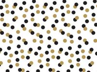 10ct Black & Gold Polka DOTS White Tissue Paper for Gift Wrapping 20"x30" Sheets nfLG -828