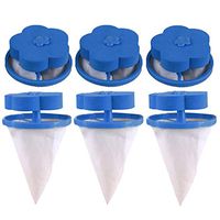HighlifeS Washing Machine Filter,Floating Pet Fur Catcher Filtering Hair Removal Device Wool Cleaning Supplies (6 PC Blue A)