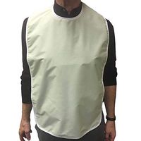 AT Surgical Adult Bib Waterproof Moisture Barrier Vinyl Backing & Optional Crumb Catcher for Unisex