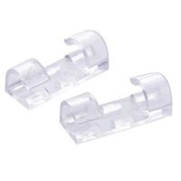 20Pcs Self-Adhesive Clear Cable Clips Cord Organizer Wire Holder Management, 20 Pack, Transparent