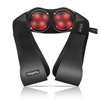 VeagleFly Shiatsu Neck and Back Massager with Heat, Deep Tissue Shoulder Massager with 3D Powerful Kneading for Body Relief at Home, Car and Office
