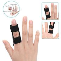 Trigger Finger Splint, Adjustable Aluminium Support for Extension Straightening Arthritis Mallet Finger Knuckle Brace for Finger Stiffness, Osteoarthritis, Sprained Knuckles Pain Relief(Black)