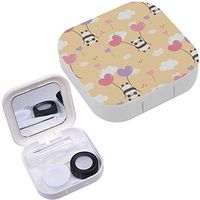 Portable Contact Lens Case Box Travel Kit Mirror + Bottle + Tweezers Container Holder [ Cartoon Panda Balloon ]