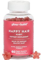 Glow Habit Hair Gummy Vitamins! 60 Gummies Strawberry Flavor! Blend of Biotin, Bamboo Extract, and Vitamin E! Delicious Gummy Formulated to Support Healthy Hair! Choose Your Gummy Count! (60ct)