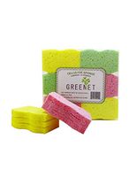 Cleaning Sponges Bulk Sponges, 24 Pack+ 2 Free Heavy Duty Scouring Pads, Sponges Bathroom Sponge Kitchen, Cleaning Sponge 100% Natural Cellulose for Kitchen Sponges 4.1 x 2.7 x 0.58 Inches by Greenet
