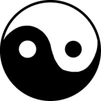 hBARSCI Ying Yang Vinyl Decal - 5 Inches - for Cars, Trucks, Windows, Laptops, Tablets, Outdoor-Grade 2.5mil Thick Vinyl - Black