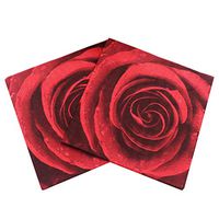 UPKOCH 20 Sheets Decorative napkins red rose disposable paper party napkins for weeding dinner
