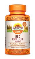 Sundown Triple Strength Red Krill Oil 1000 mg, 60 Softgels (Packaging May Vary)