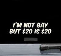 Im not gay but 20 Vinyl Decal Sticker (BEIGE)