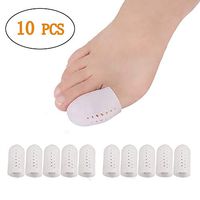 Big Toe Protector, 10PCS Breathable Gel Toe Cap Silicone Toe Cover Sleeves with Holes, Provides Relief from Missing or Ingrown Toenails, Corns, Blisters, Hammer Toes, Reduce Friction