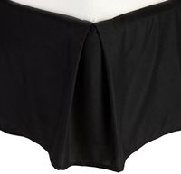Pleated Bed Skirts 14" Drop Egyptian Solid Bed skirt -Black /Full