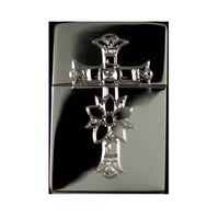 Lighter - Flower Cross High Polish Chrome - Star Int. Inc Brand