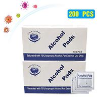 Disposable Wet Wipes, Box of 100 Sterile Alcohol Prep Pads, Wipes Cleanser Universal for Skin Nail, Computer, Mobile Phone, Digital Camera, Notebook Yoruii
