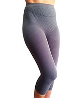 BIOFLECT® Infrared Compression Micromassage Capri Leggings - Therapy for Edema, Inflammation, Cellulite, Pain - Slimming Support and Comfort - Natural Alternative Treatment - Sand 4XL