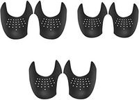 3 Pairs Shoe Toe Box Crease Preventers,Shoes Creases Protector Toe Box Decreaser, Protector Against Shoe Creases, Toebox Crease Preventers for Sports Running Casual Shoes etc.(Mens, Black)