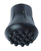 Extra Grip 1/2 Inch Heavy Duty Black Rubber Replacement Cane Tip Each