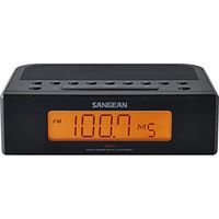 Sangean Compact AM/FM Dual Alarm Clock Radio with Large Easy to Read Backlit LED Display Plus 6ft Aux Cable to Connect Any Ipod, Iphone or Mp3 Digital Audio Player