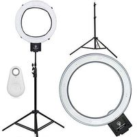 Diva Ring Light Nebula with 6' Stand and Bluetooth Shutter/Clicker for Smartphones and Tablets (White Clicker)