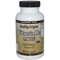 Healthy Origins Vitamin D3-1000 IU - 360 softgels - Each x 1