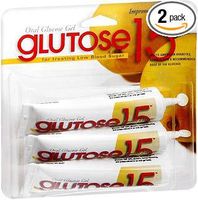 Glutose15 Oral Glucose Gel Lemon Flavor, 3 - 1.3 oz Tubes, Pack of 2