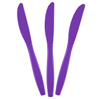 JF World New Purple Premium Plastic Knives 48ct
