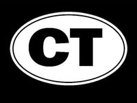 Connecticut Constitution State Tourism Decal Sticker - White Vinyl Decal for Cars, Macbooks, and Other Laptops