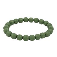 eleeColorful Power Health Ion Tourmaline Beads Stretch Bracelet Wristband Balance w/Box (Green)