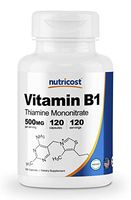 Vitamina B1 (Tiamina) 500 Mg, 120 Capsulas