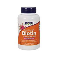 NOW Supplements, Biotin 10 mg (10,000 mcg), Extra Strength, Energy Production*, 120 Veg Capsules