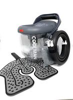 eBellaFlora Cold Rush Therapy Ice Machine & Cooling Knee Pad Recovery Kit with Liner & Velcro Wraps for aid in Swelling, Pain Relief, Diabetic Care, After Surgery Recovery Gifts Metallic