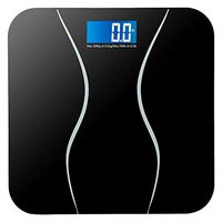 Sittikatechai 396Lb Digital Weighing Scales LCD Personal Glass Bathroom Electronic Body Weight Scale Black