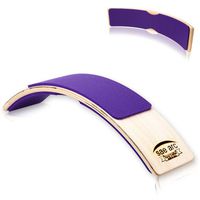 Spine Stretching Lumbar Support - Wooden Back Flex & Posture Alignment Device (Purple)