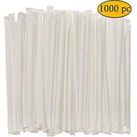 DuraHome Clear Plastic Straws Individually Wrapped 1000 Pack - 8 inch Drinking Straw, BPA Free - Restaurant Style Disposable Straws, Bulk Set