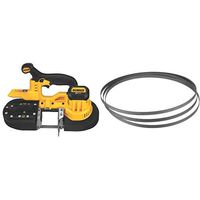 DEWALT DCS371B 20V MAX Lithium-Ion Band Saw, Bare-Tool with DEWALT DW3986C 14/18 TPI Portable Band Saw Blade, 3-Pack