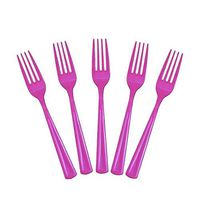 Cerise Plastic Forks 50 Count Party Catering Picnic Disposable New