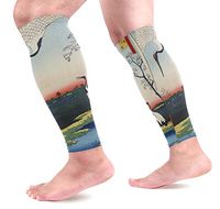 LEVEIS Japanese Sun and Mountains Art Arm Sleeves UV Protection for Men Women Sunblock Protective Gloves Running Golf Cycling Driving Long Arm Cover 1 Pair