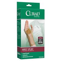 Curad Elastic Wrist Splint with Aluminum Stay, Left, Large