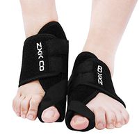 Bunion Corrector,ZXK CO Bunion Splint - Toe Separators Spacers Straighteners & Corrector Brace Pad Hallux Valgus Pain Relief Protector Sleeves Kit- Night Time Support Men & Women(Black)