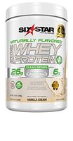 Six Star Naturally Flavored Whey Protein Plus Vanilla, 1.5 Pound, Black and Red, XS-Man